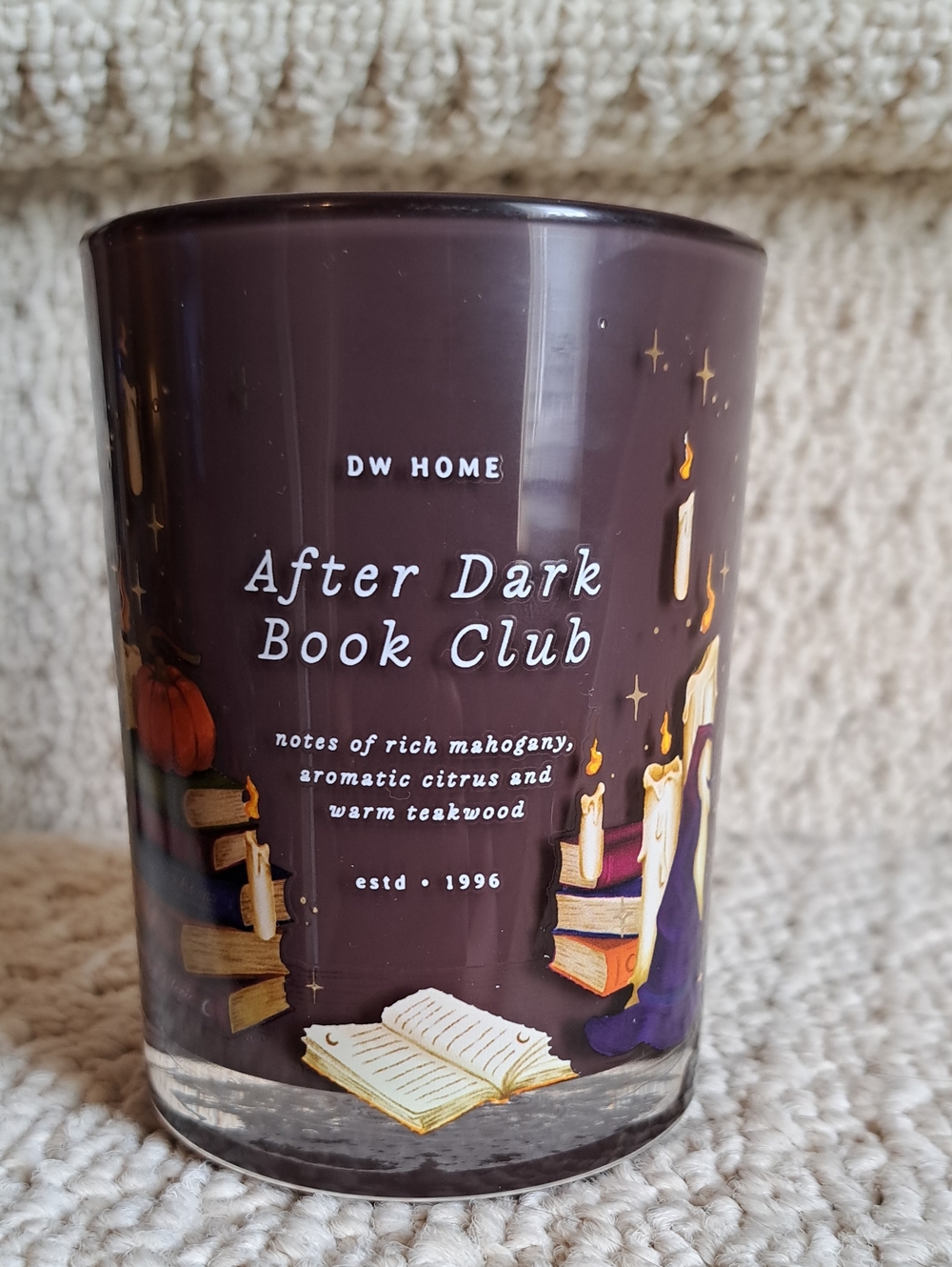DW Home After Dark Book Club Wooden Wick Scented Candle. NEW!
